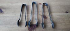Antique Silver Plate Sugar Tongs x 2 + 1 x Chrome Plated Pair