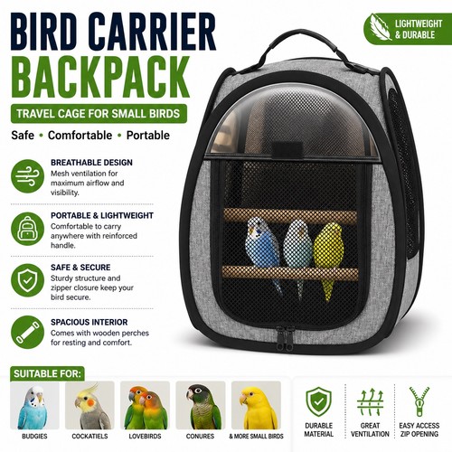 Bird carrier backpack travel - backpack,