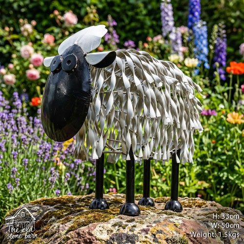 Metal sheep sculpture art - sculpture,