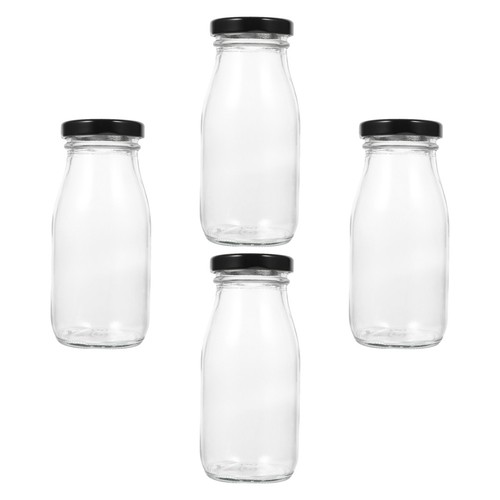 Pcs juice bottles glass - 4,