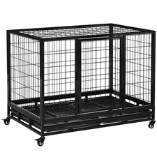 Kennel Dogs Cage Wheels Dog