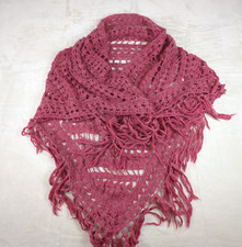 Large Vintage Wrap Shawl Red