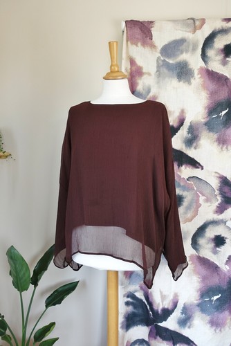 Eskandar dark brown - brown, silk