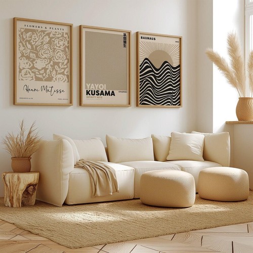 Gallery wall art neutral beige - wall,