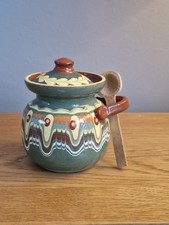 Earthenware sugar bowl with a