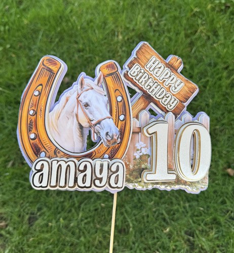 Horse personalised cake topper - personalised,