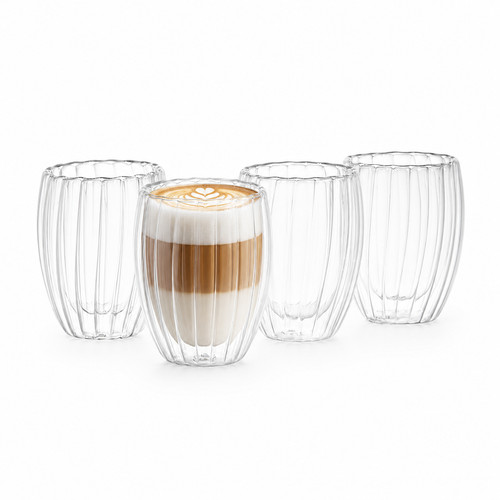 Ribbed double walled - walled, glasses
