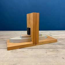 PAIR OF VINTAGE HAND MADE STEAM BOAT NAUTICAL WOODEN BOOK ENDS