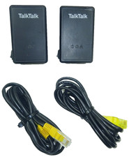 2 x D-Link DHP-300AV Powerline Adapters Homeplugs - Ethernet Cables Included