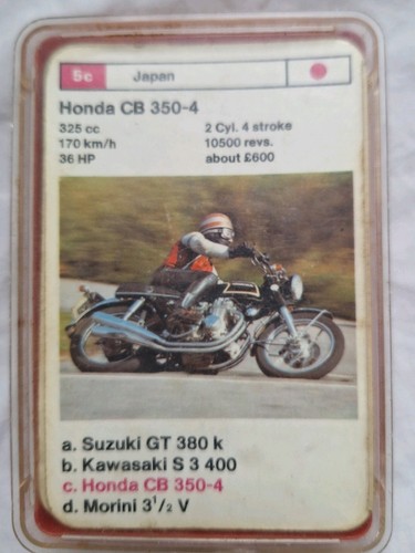 Top trumps motorbike cards - trumps,