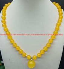 Real Natural 8mm Yellow Jade