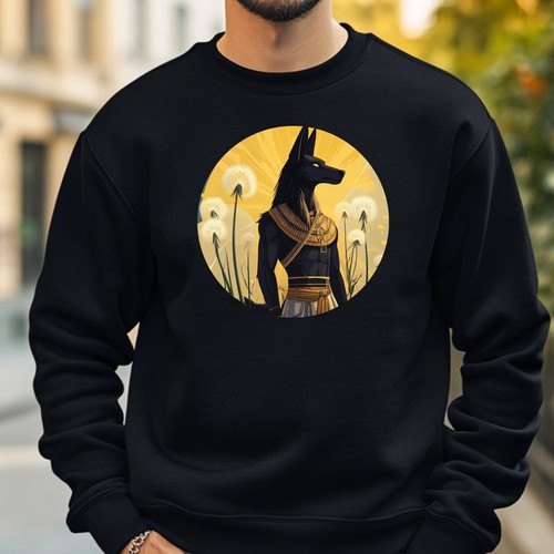 Anubis with dandelion - with,