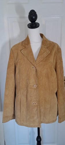 Vintage tan brown suede jacket - vintage,