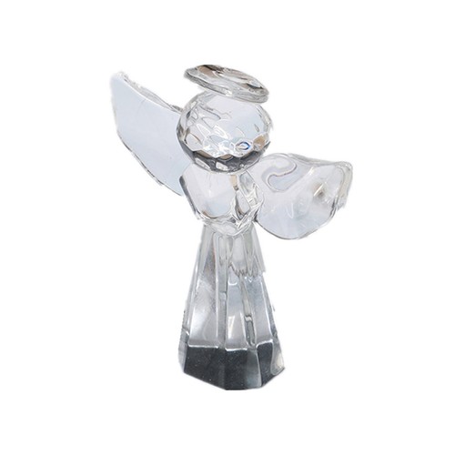 Clear glass angel adornment - glass,