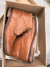 Brogue Boots Bertie 10 Tan Leather