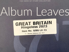 GREAT BRITAIN 2023 STANLEY GIBBONS / DAVO LUXE HINGELESS STAMP ALBUM LEAVES 5285