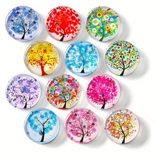 12x Tree of Life Glass Fridge