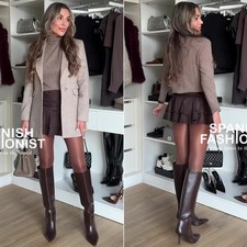 ZARA WOMAN FW25 BROWN RUFFLED