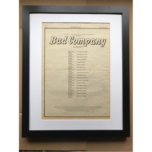 Bad company 1979 tour - tour, (framed)