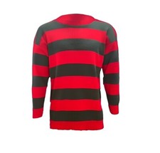 Men Red Green Striped Knitted