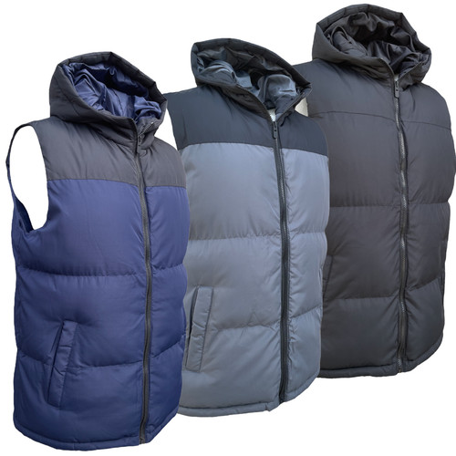Men gilet hooded quilted - gilet,