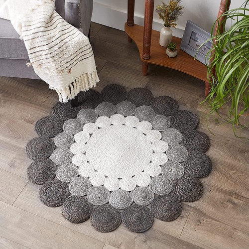 Rug round jute natural 100 - rug,