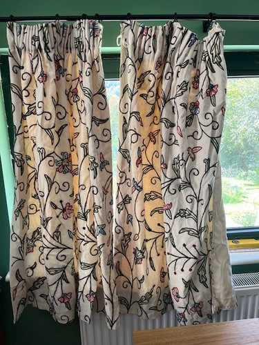 Crewel work woollen - , curtains