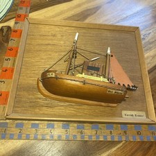 Framed Wooden Cornish Trawler