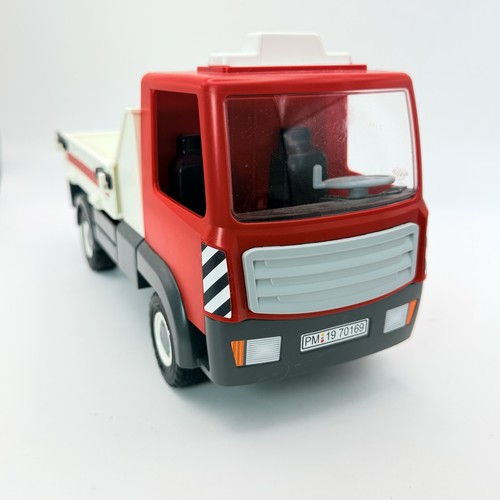 Playmobil red cargo truck - red,