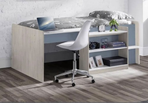 Kids wooden mid sleeper - wooden, single