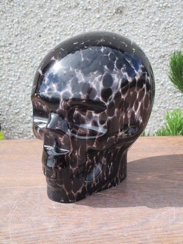Ornamental glass skull - glass,