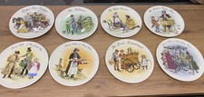 Wedgwood limited edition set of 8 street sellers of london plates vintage retro 