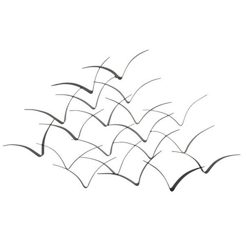 Coastal birds metal wire wall - wire,