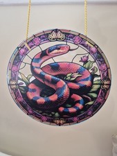4x Snake/reptile Sun Catchers (With String & Suction Cups)