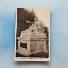 Portsmouth Postcard C1920 Real Photo Devon War Memorial Vickers Machine Gun