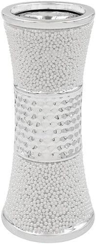 Silver chrome vase - silver,