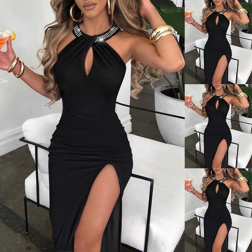 Women sequin halter bodycon - women,