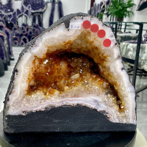 39lb natural citrine - 15.39lb, geode