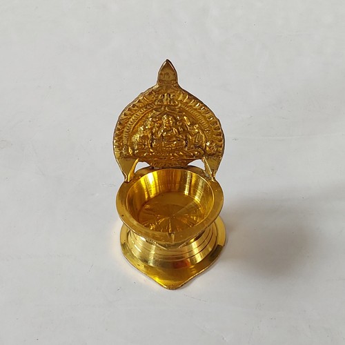 Brass oil lamp - , diya