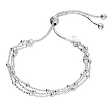 Ladies Sterling Silver Triple