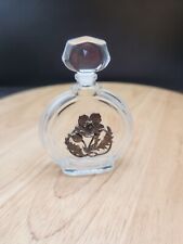  Vintage French VCA glass perfume bottle with a pewter flower decoration