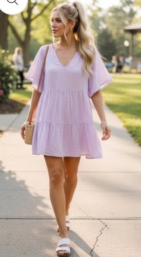 Joie lilac linen tiered - joie.,