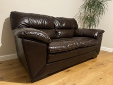 Luxury Italian Leather Sofa 2-Seater Brown