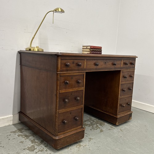 Antique mahogany pedestal - mahogany, desk