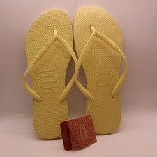 Havaianas Amarelo Pixel Yellow Flip Flops Size 37 - 38 NWT  H16