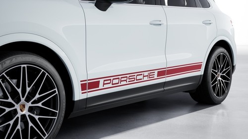 Genuine porsche red side logo - porsche,