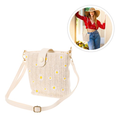 Straw cross body bag women - straw,