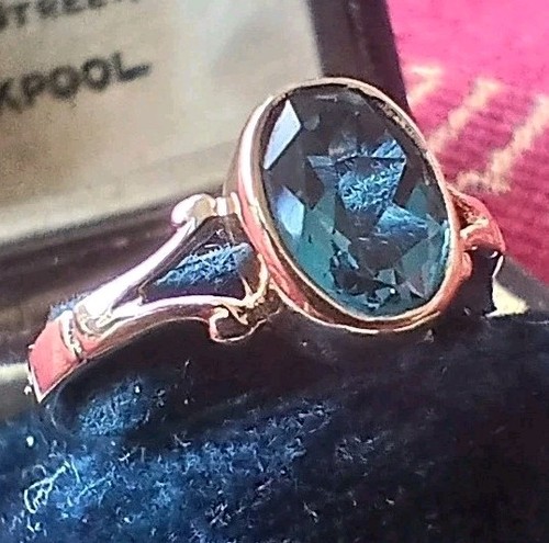 9ct yellow gold blue - gold, topaz