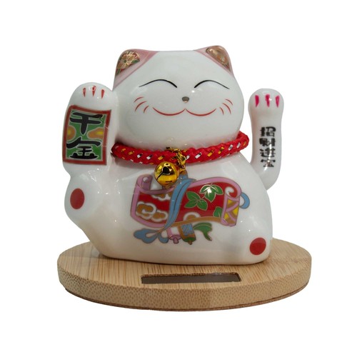 Pink solar maneki - pink, neko