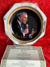 UNUSED-FRANKLIN MINT-FRANK SINATRA-MY WAY-SINGING PLATE-NEW BATTERIES-CERTIFICAT
